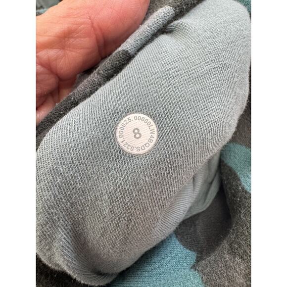 Lululemon Scuba Hoodie Tidewater Teal Camo Blue Green Heritage 365 Women Size 8 - Picture 8 of 10